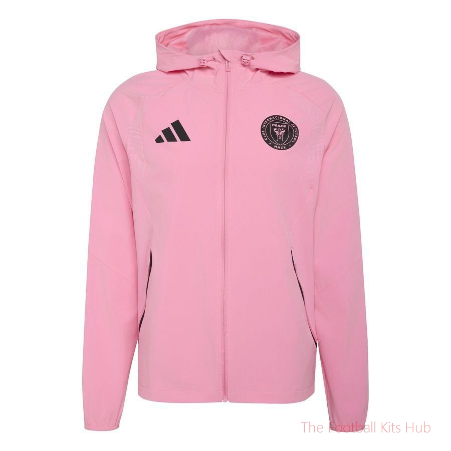 Inter Miami Windbreaker Tiro Travel FZ - Bliss Pink/Black