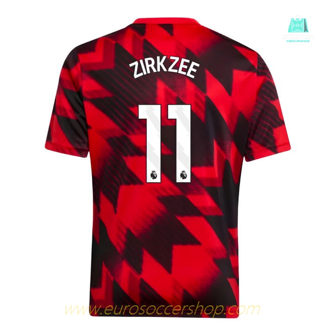 2025-2026 Man Utd Pre-Match Shirt (Red) - Kids (Zirkzee 11)