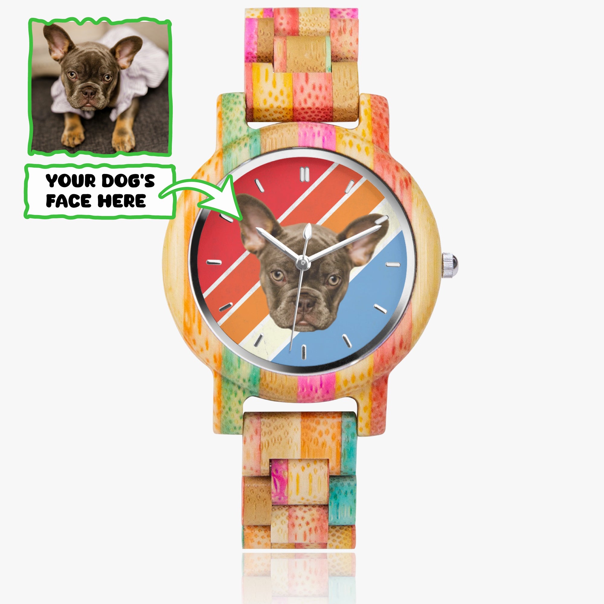 Stormy - Personalized Stylish Wooden Watch for Frenchie Lovers
