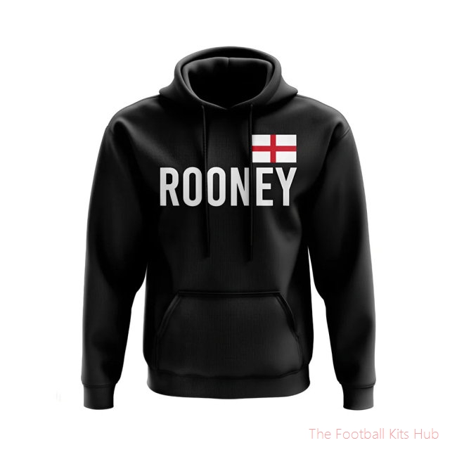 Wayne Rooney England Name Hoody (Black)