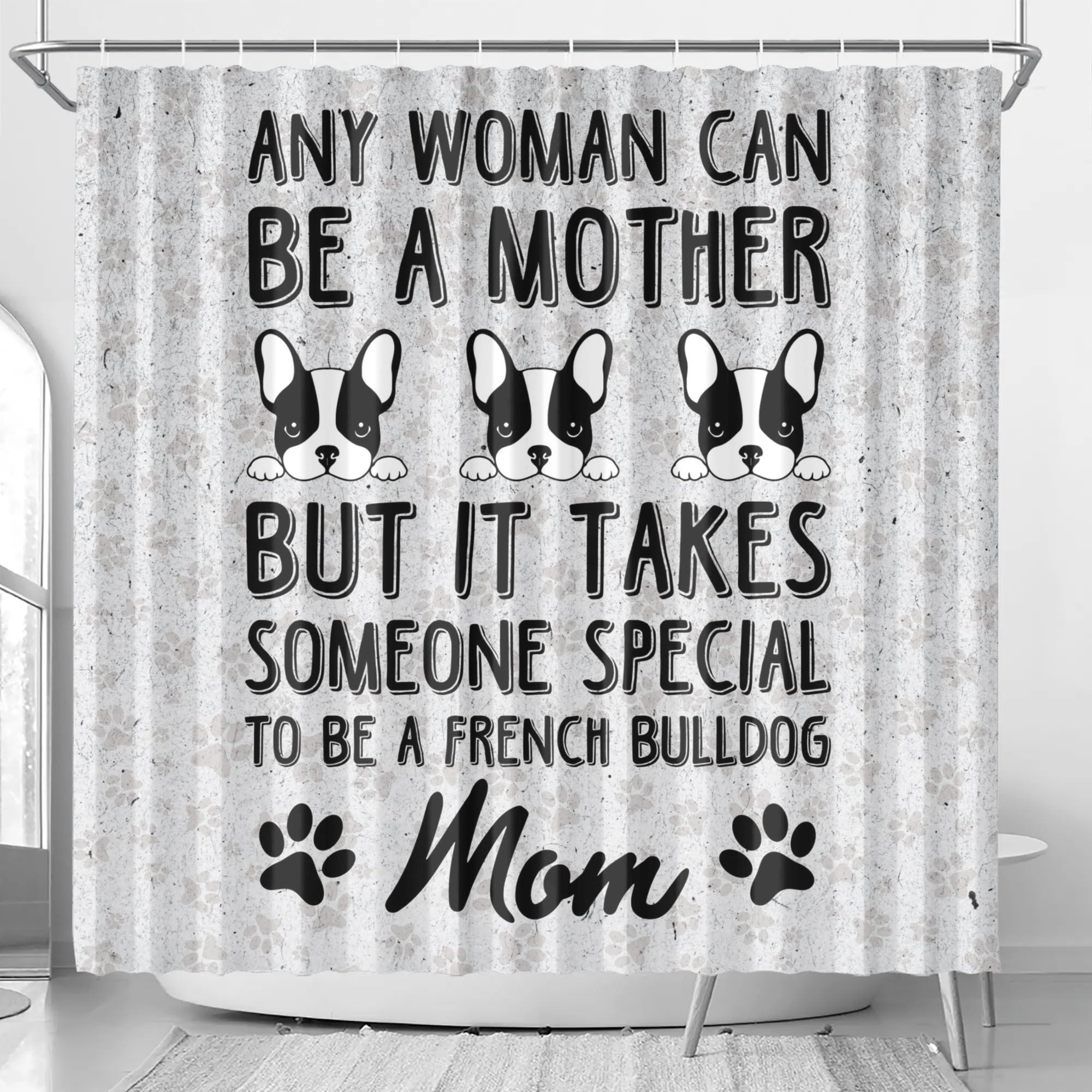 French Bulldog Bleu Shower Curtain For Frenchie Lovers Durable Dog Item