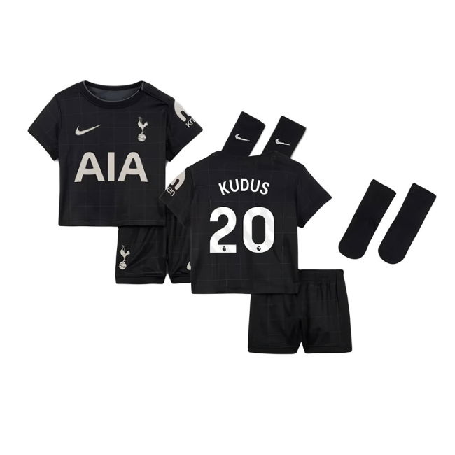 2025-2026 Tottenham Away Baby Kit (Kudus 20)