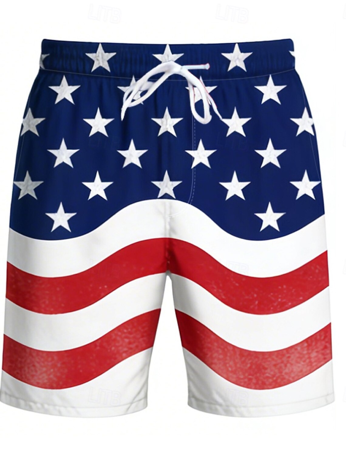 Men's 4th of July U.S. 250th Anniversary US Flag Patriotic Swim Trunks Swim Shorts Board Shorts Mid Waist Casual Holiday Side Pockets Mesh Lining Elastic Drawstring Waist Designer Clothing Apparel