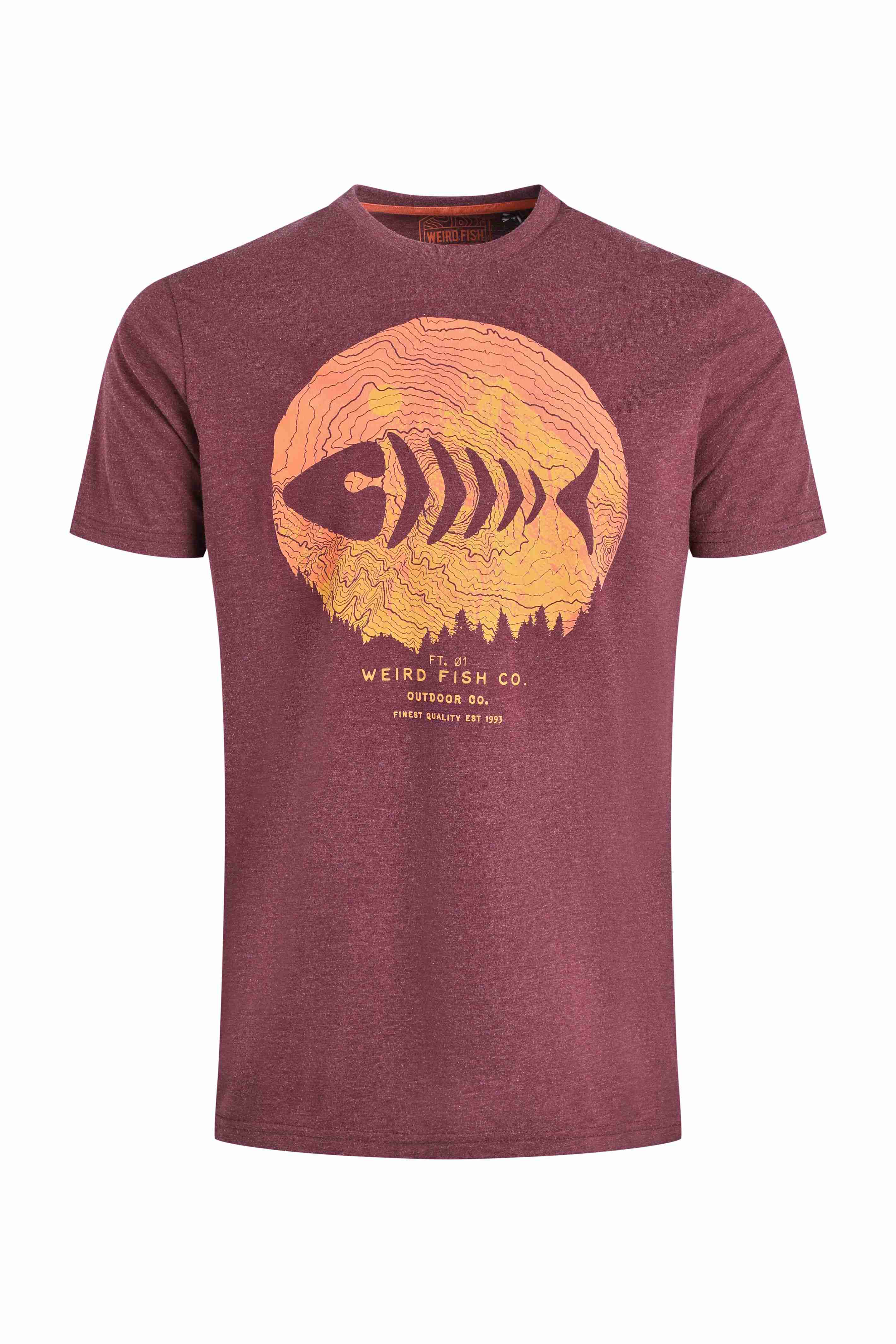 Explorer Front Print Graphic T-Shirt Aubergine