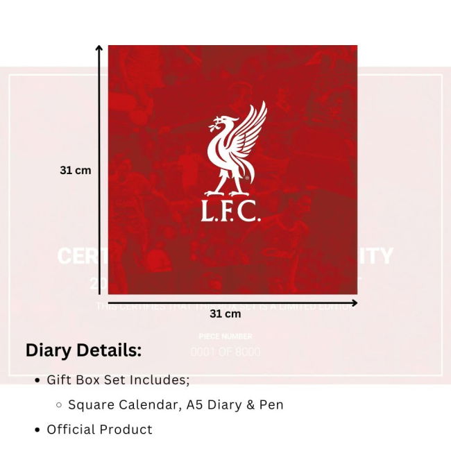 Liverpool Home Football Shirt 2025-24 Season Diary Musical Gift Box...