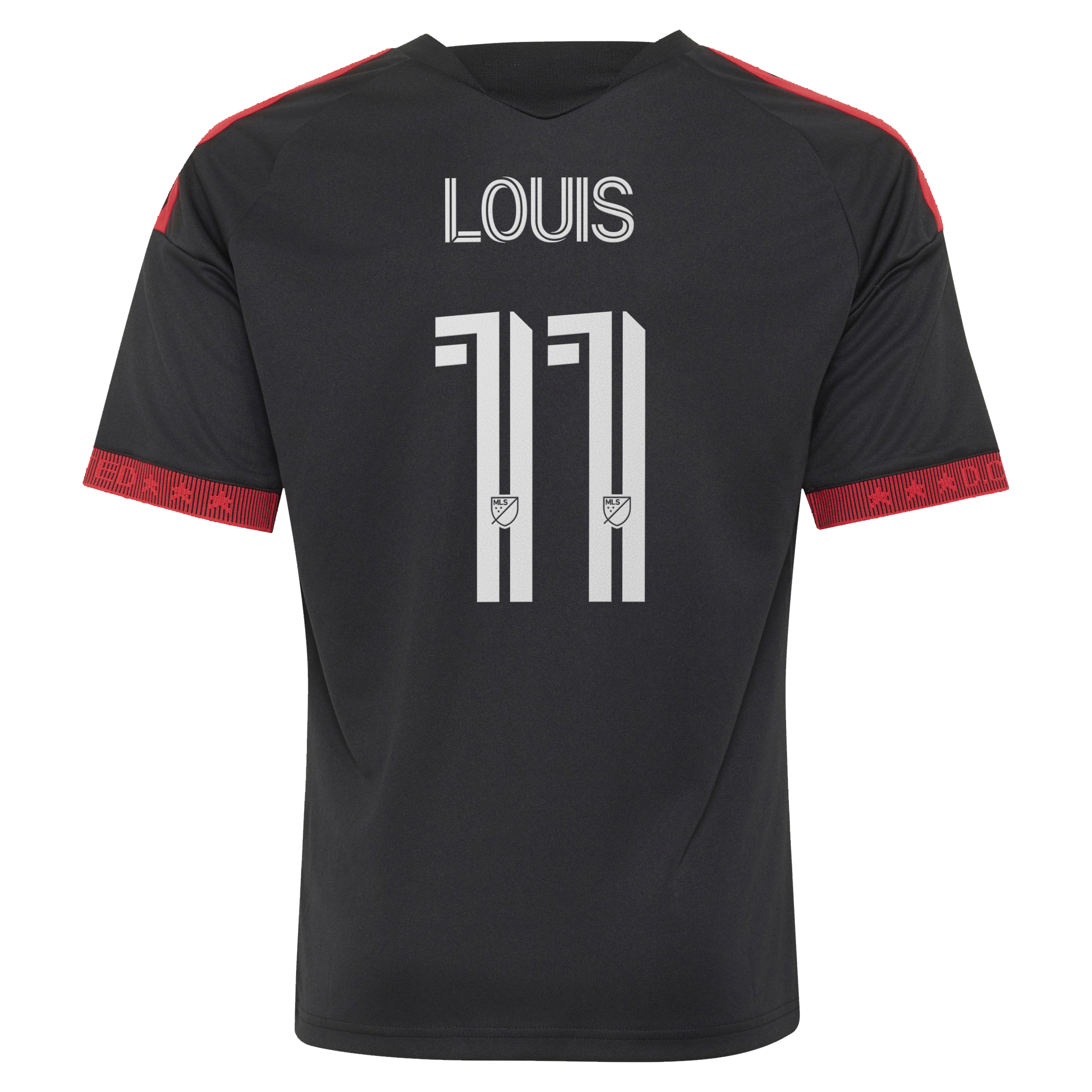 [SD] Louis Munteanu D.C. United Youth 2026 Black-and-Red Kit Replica Jersey - Black