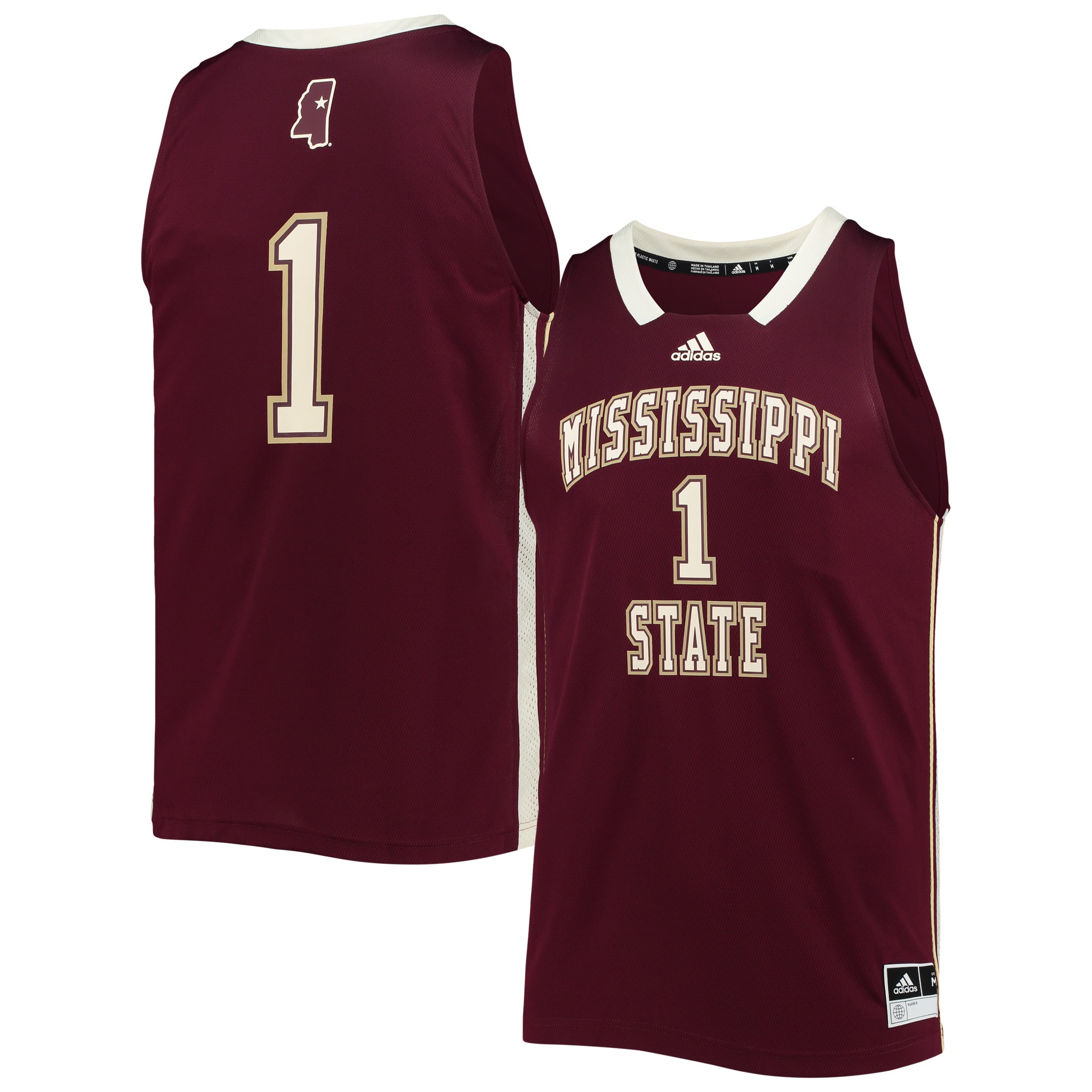 [NJP] Mississippi State Bulldogs Reverse Retro Jersey - Maroon