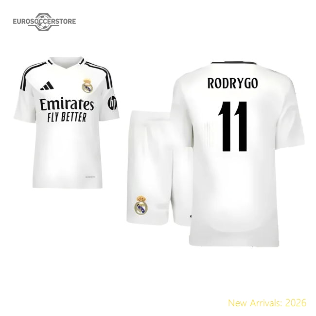 Premium 2024-2025 Real Madrid Home Youth Kit (Rodrygo 11)