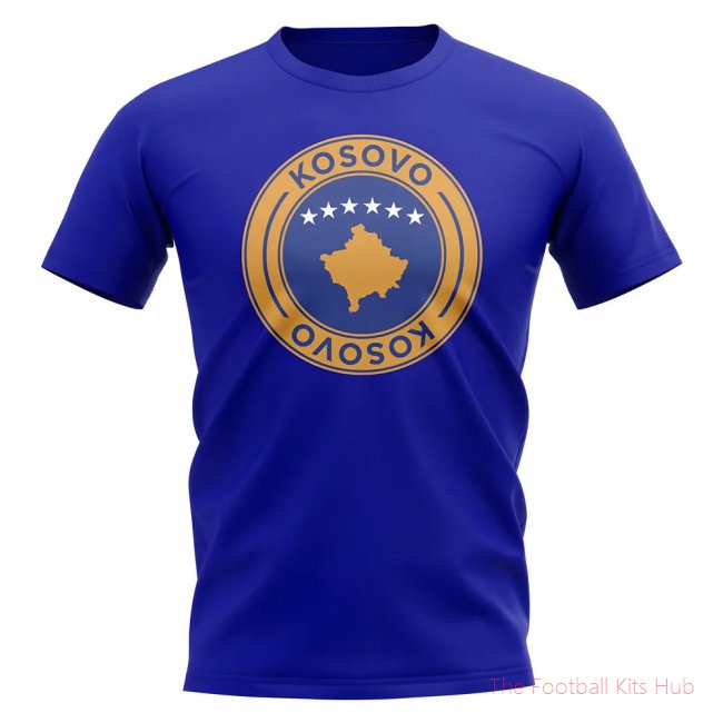 Kosovo Football Badge T-Shirt (Royal)