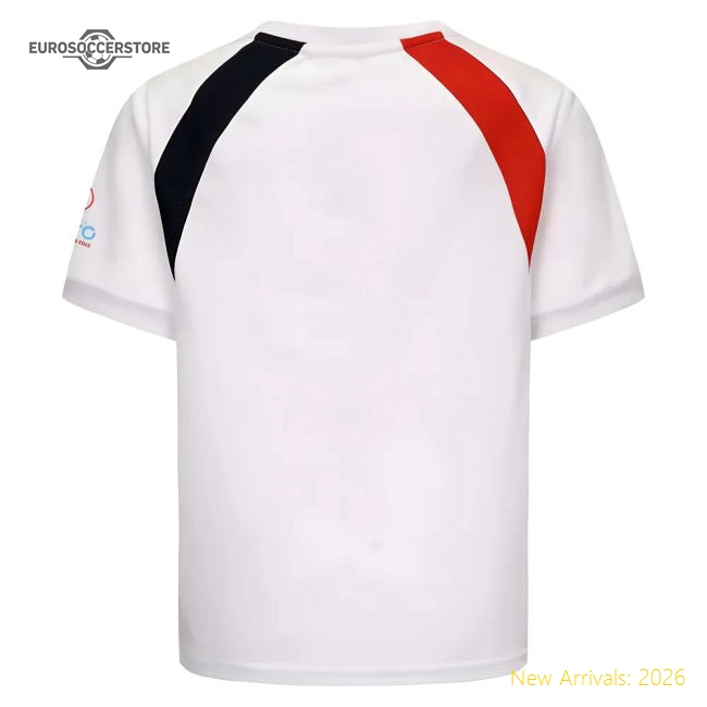 2025 England WEC Poly T-Shirt (White) - Kids