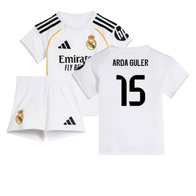 2025-2026 Real Madrid Home Modern Football Shirt (Arda Guler 15)