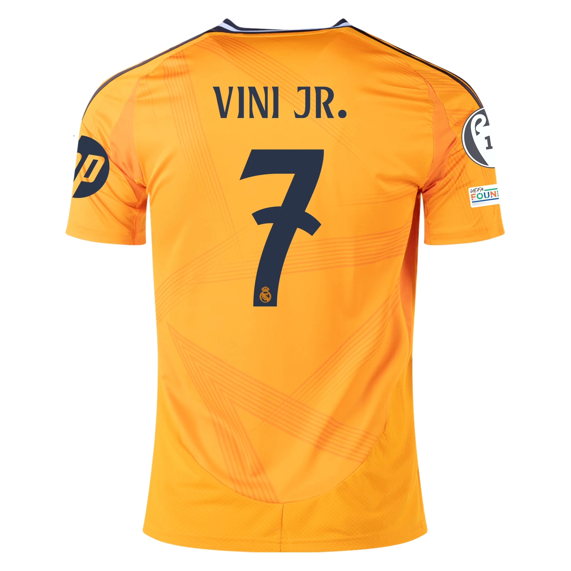 Buy Vini Jr. Real Madrid Away Soccer Jersey 24/25 Champions League Crew Orange