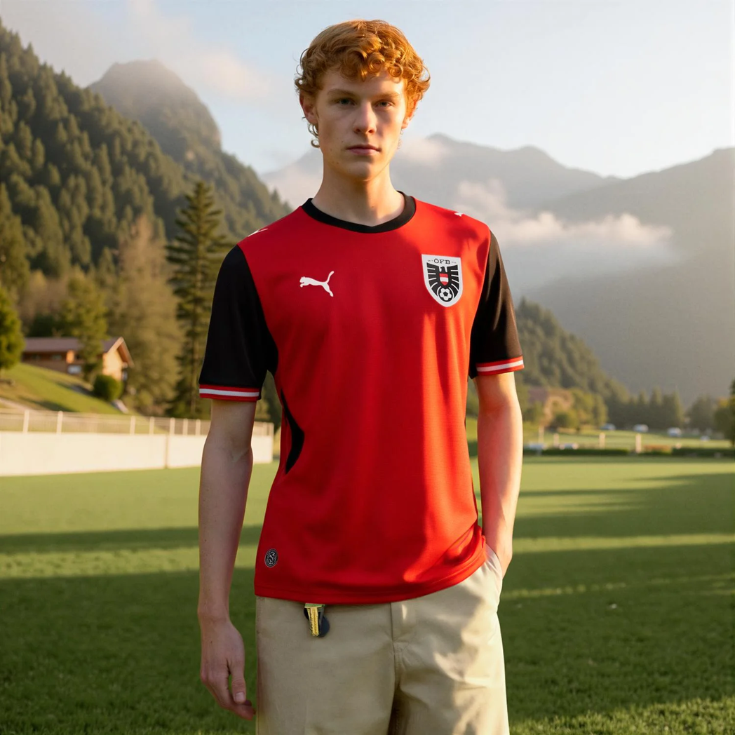 Austria 2026 Home Jersey Men  Austrian National Team Football Shirt