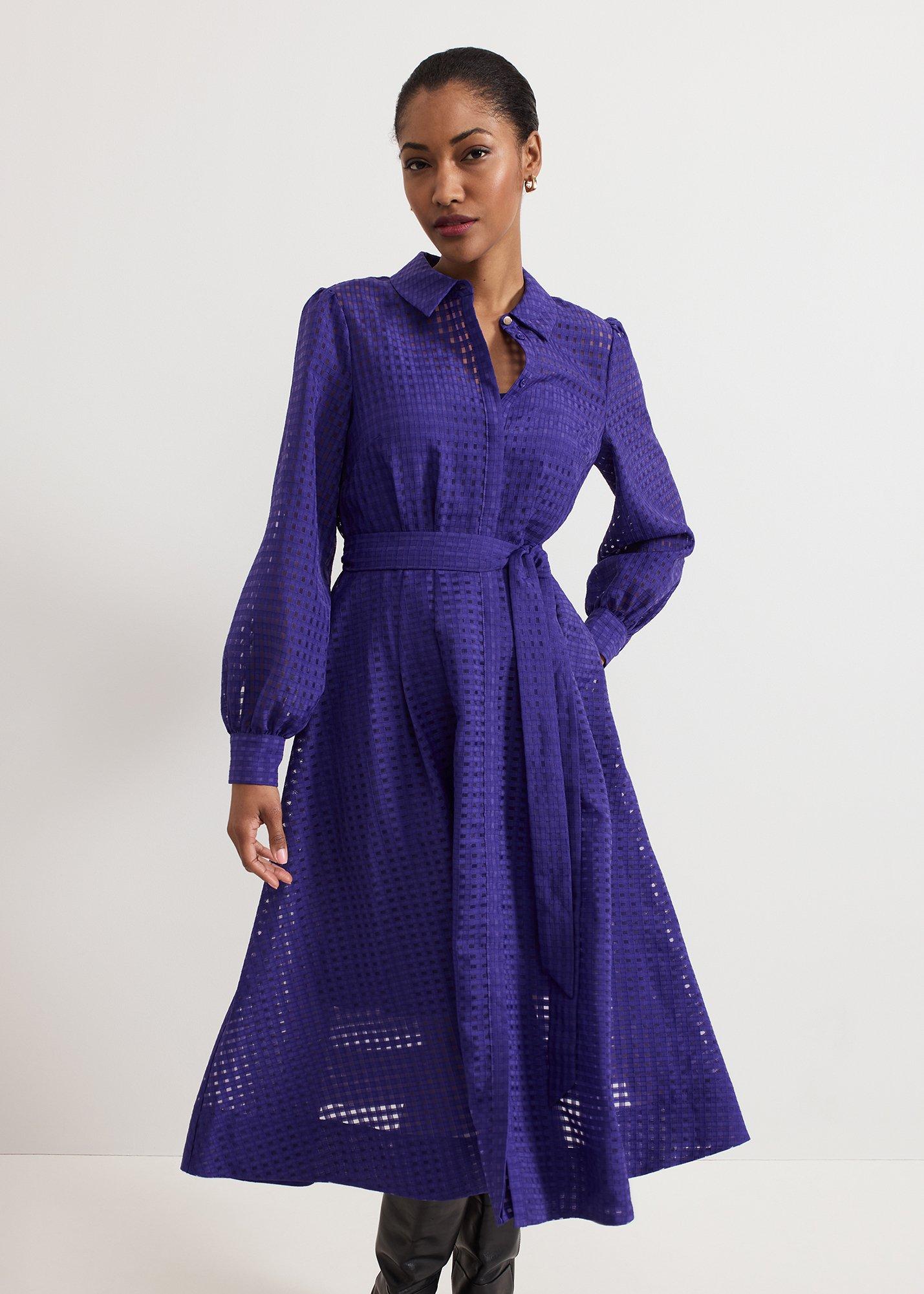 Natalie Burgundy Shirt Dress