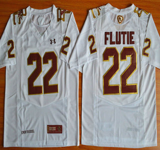 Men's None White 2024 home jersey Doug Flutie #22 college football