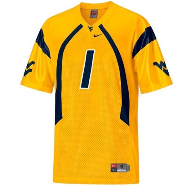 Men College Football Power #1 Gold Men Gold High Performance Jersey