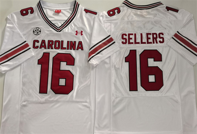 Men's None White 2024 alternate jersey None #16 team authorized Jersey
