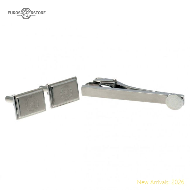 Authentic Chelsea Fc Tie Slide & Cufflink Set - Premium Quality