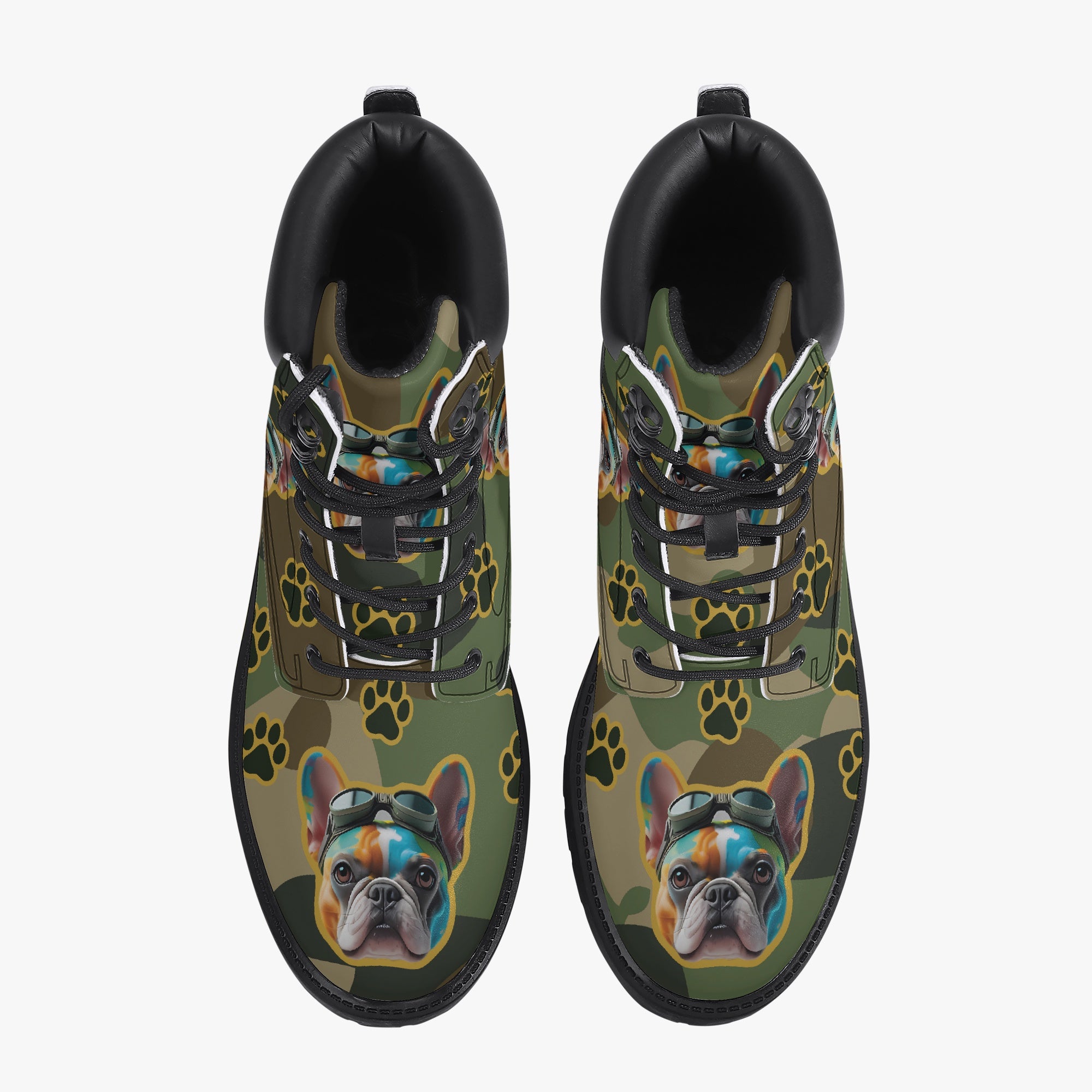 French Bulldog Lover Florenz Casual Leather Boot Frenchie Fan Item