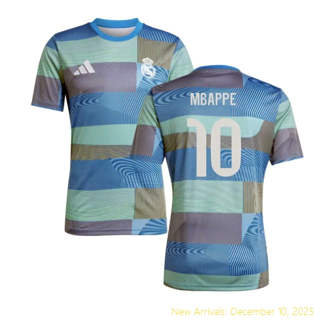 2025-2026 RM Shirt - Match Day Edition - Official (Mbappe 10) - Blue...
