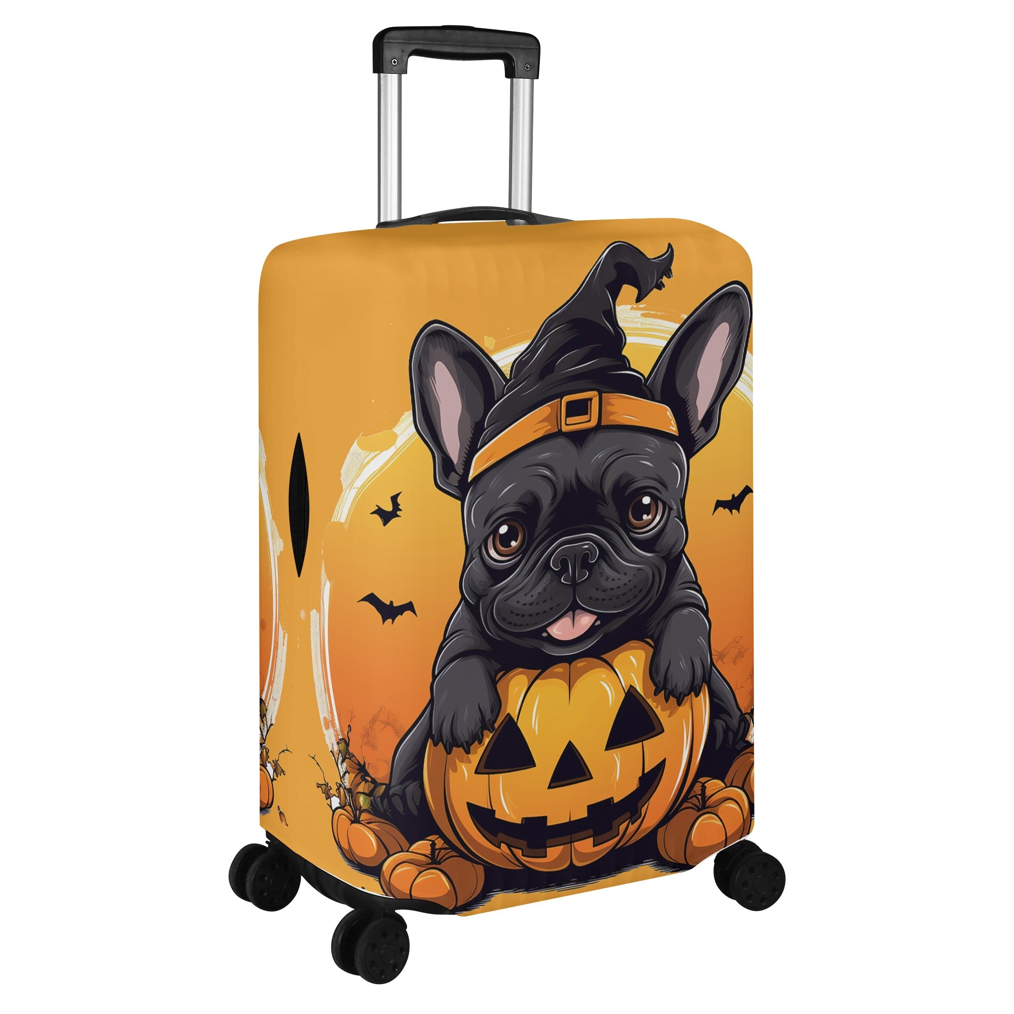 Street-Ready Frenchie-Fan Halloween Vibes - Luggage Cover for Home Use