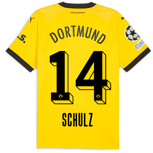 Borussia Dortmund Patches 2023-2024 UCL Home Jersey – Authentic Shirt