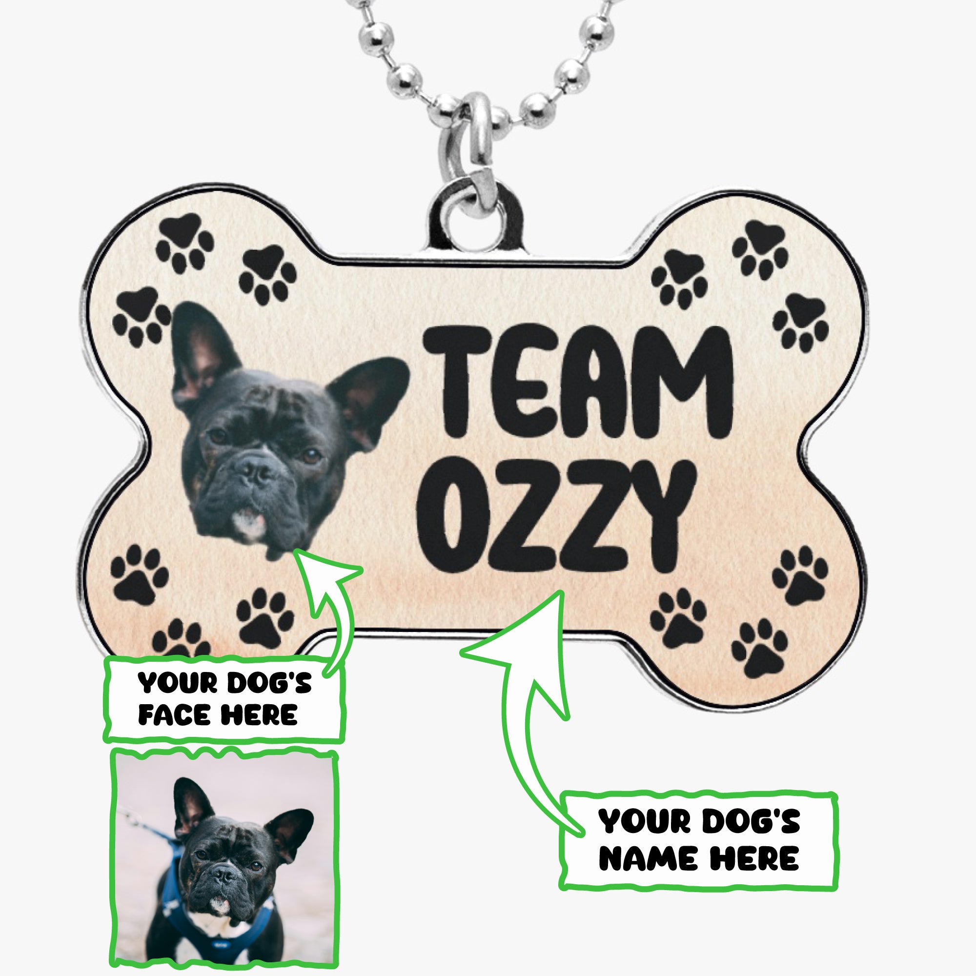 Team - Necklace for frenchie moms