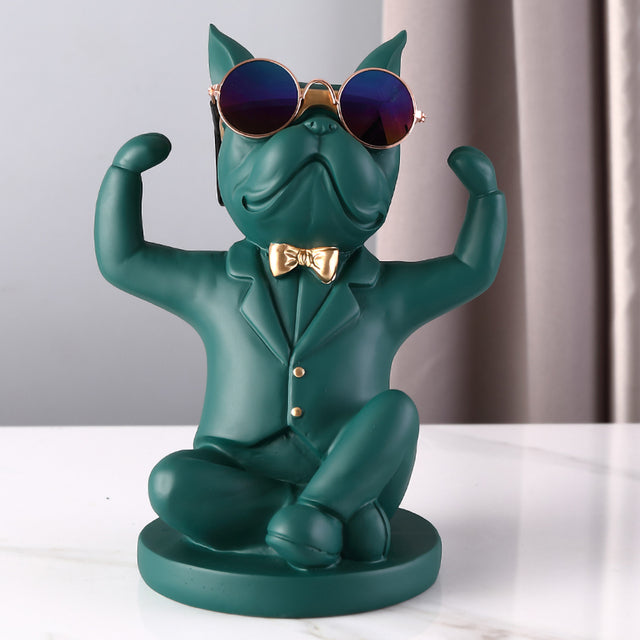 French Bulldog Figurines Cup Holder