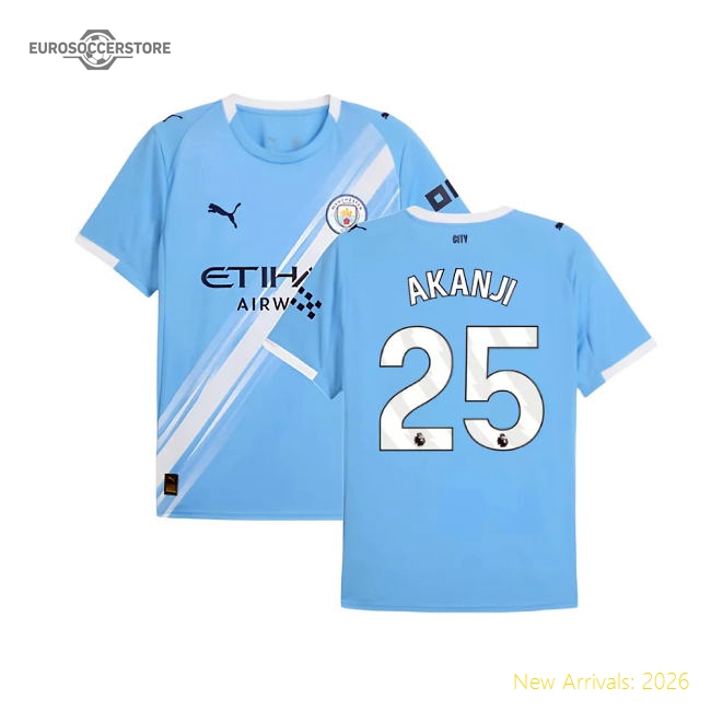 High-Quality Performance 2025-2026 Man City Primary Kit Akanji 25