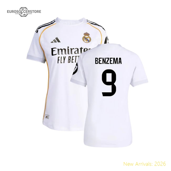 Football Team Benzema Sophisticated Womens Jersey Moisture-wicking