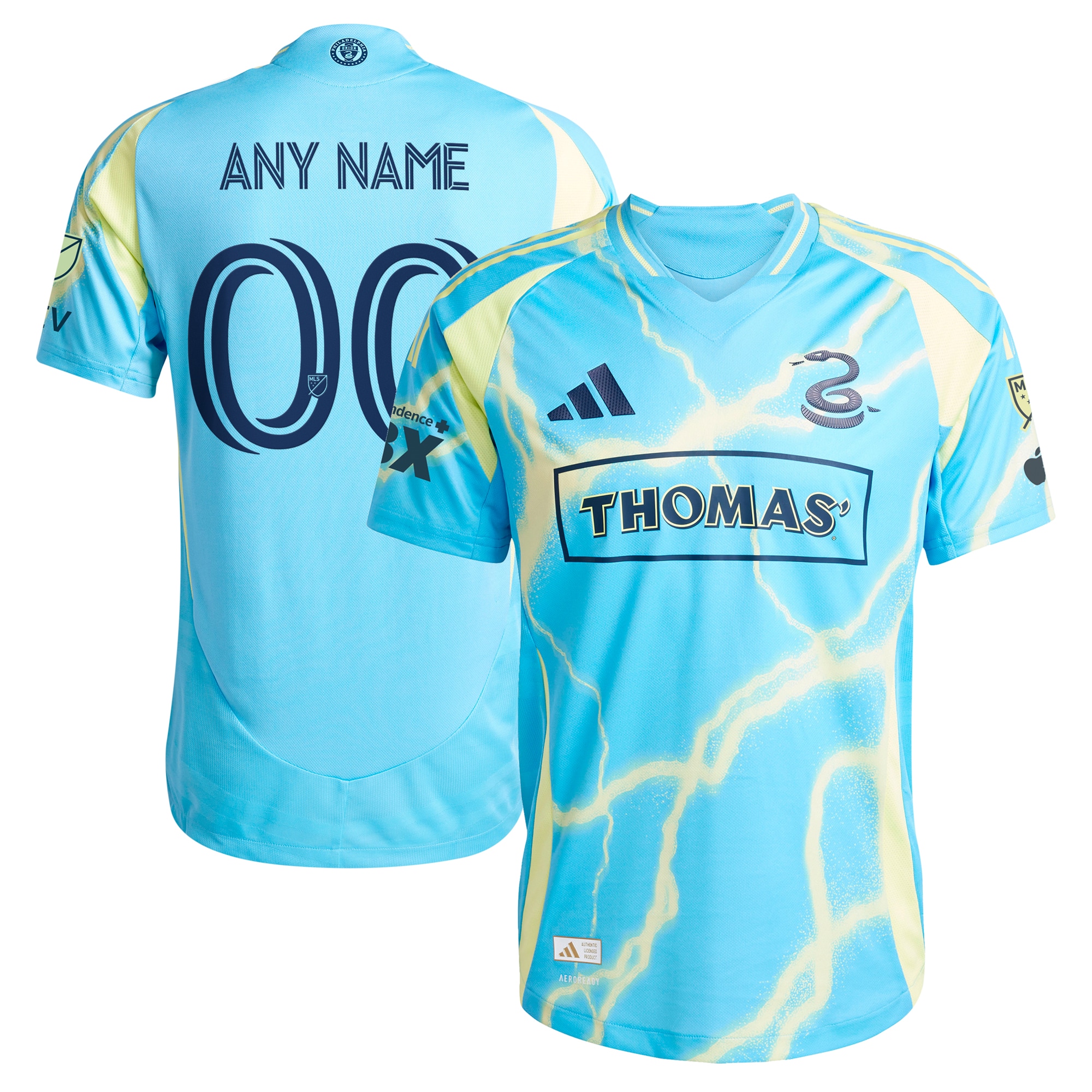[SJH] Youth Philadelphia Union 2025 The Voltage Kit Authentic Custom Jersey - Blue