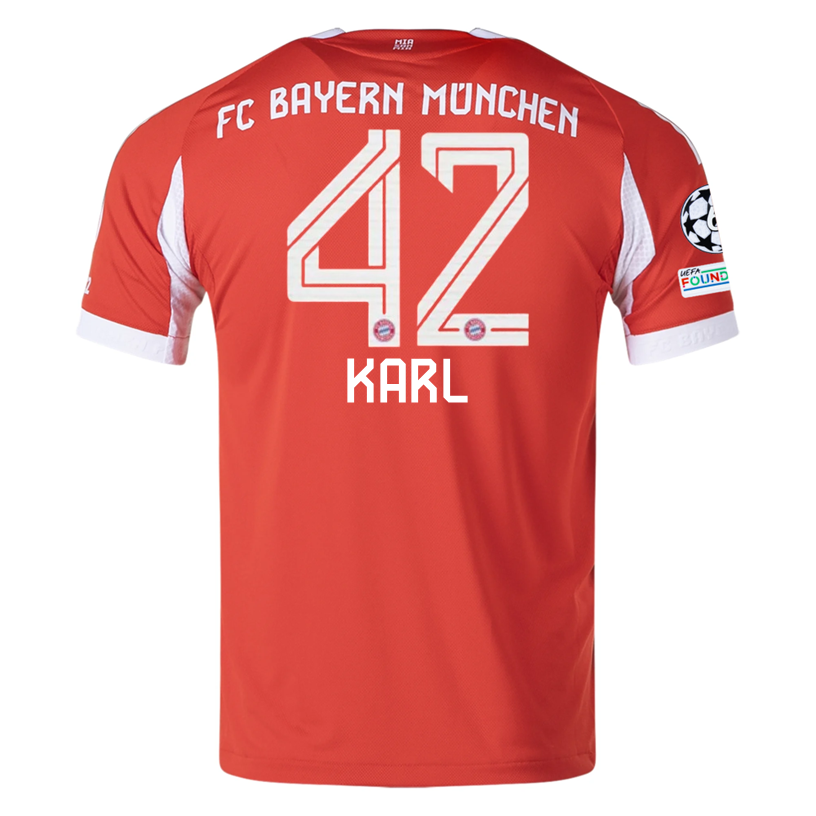 Bayern Munich Karl 2025-2026 UCL Home Jersey – Authentic Shirt