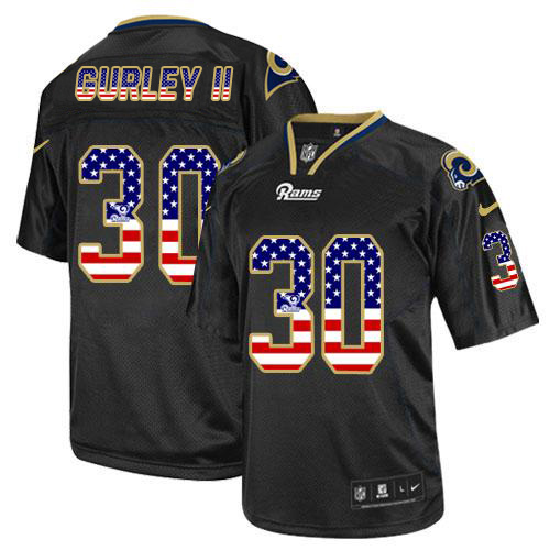 Authentic NFL LAR Rams #30 Todd Gurley Black Elite Jersey - Fan App...