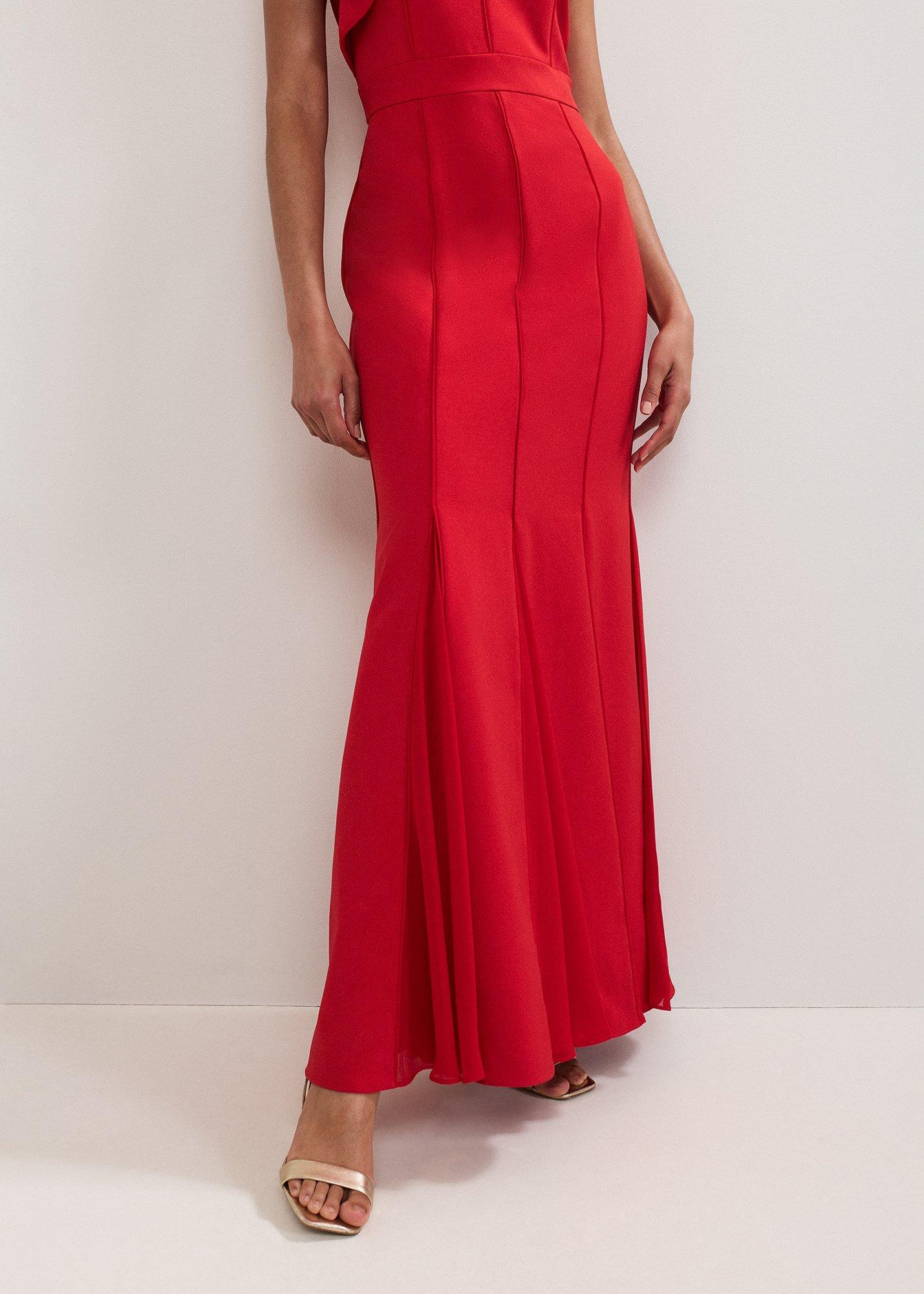 Petite Tyra Ruffle Shoulder Maxi Dress