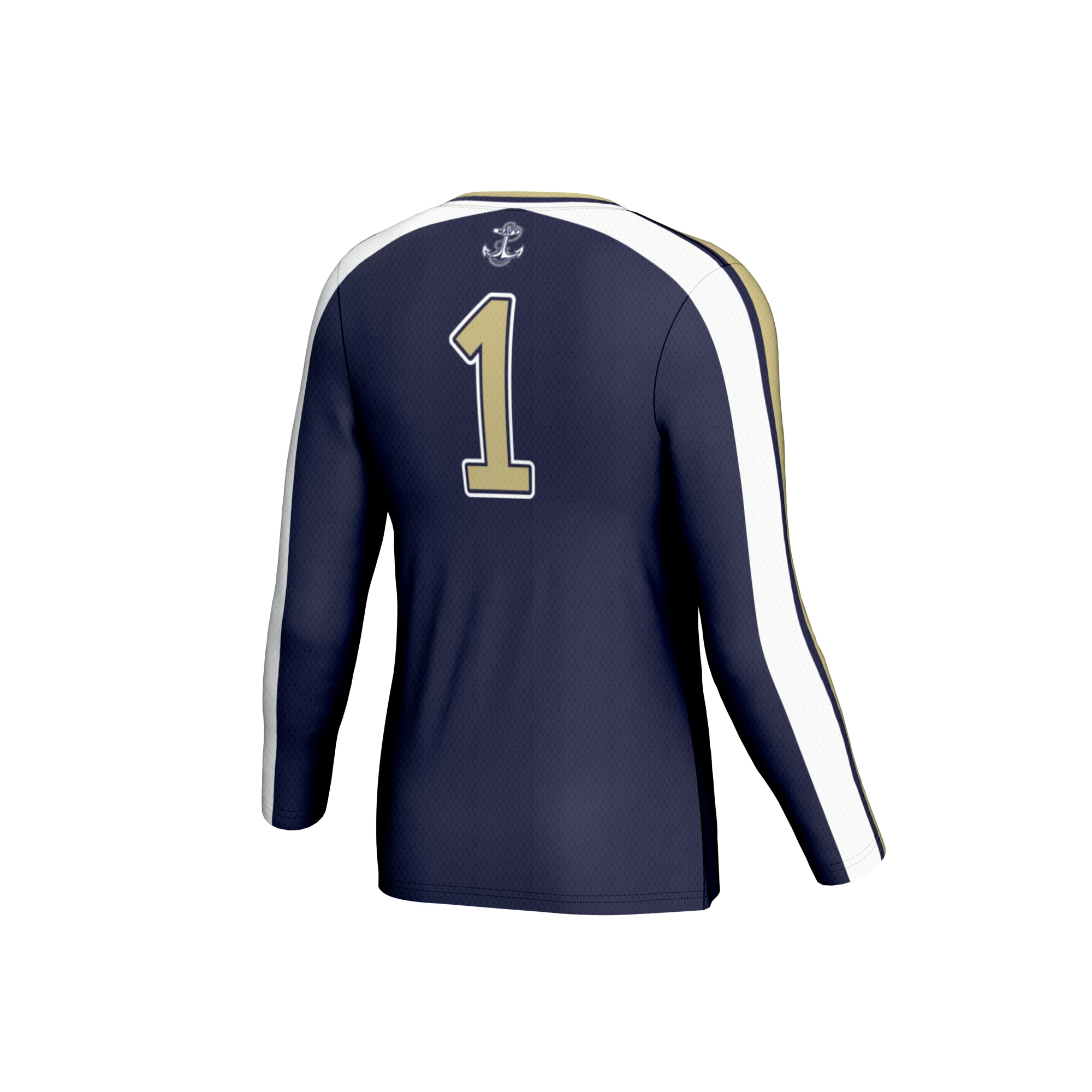[NJP] Navy Midshipmen GameDay Greats Unisex #1 Lightweight Volleyball Fashion Jersey - Navy