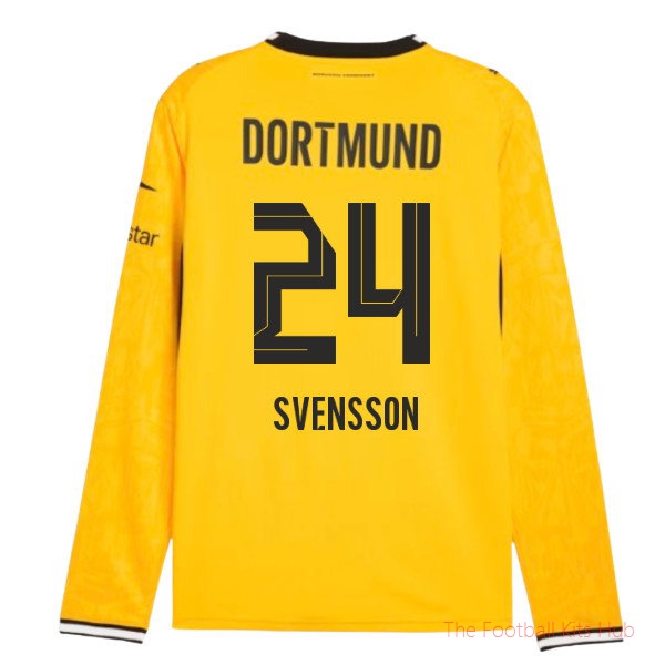 Borussia Dortmund 2026-2027 Long Sleeve Home Shirt (Svensson 24)