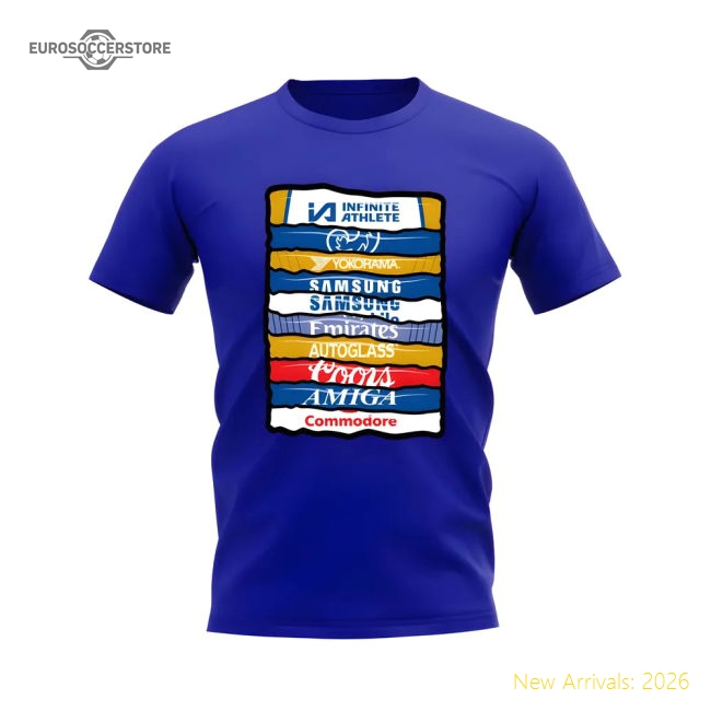 Premium Chelsea Shirt Sponsor History T-shirt (royal) - Premium
