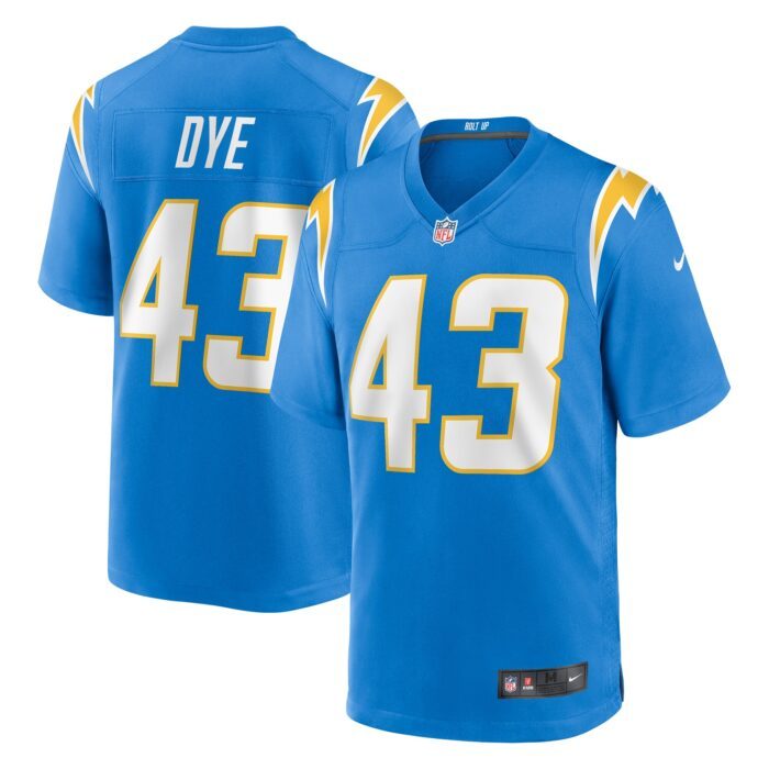 None Men's Team Captain LA Chargers Elite Jersey Football Apparel