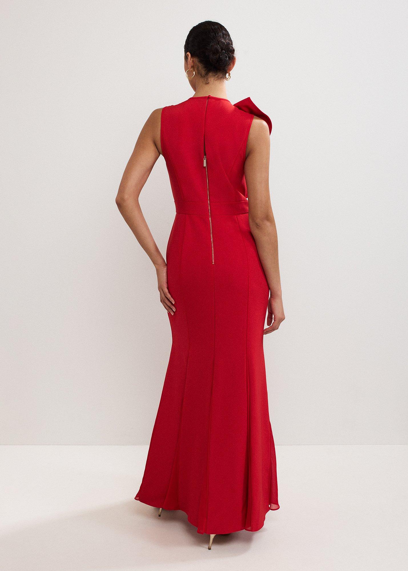 Petite Tyra Ruffle Shoulder Maxi Dress