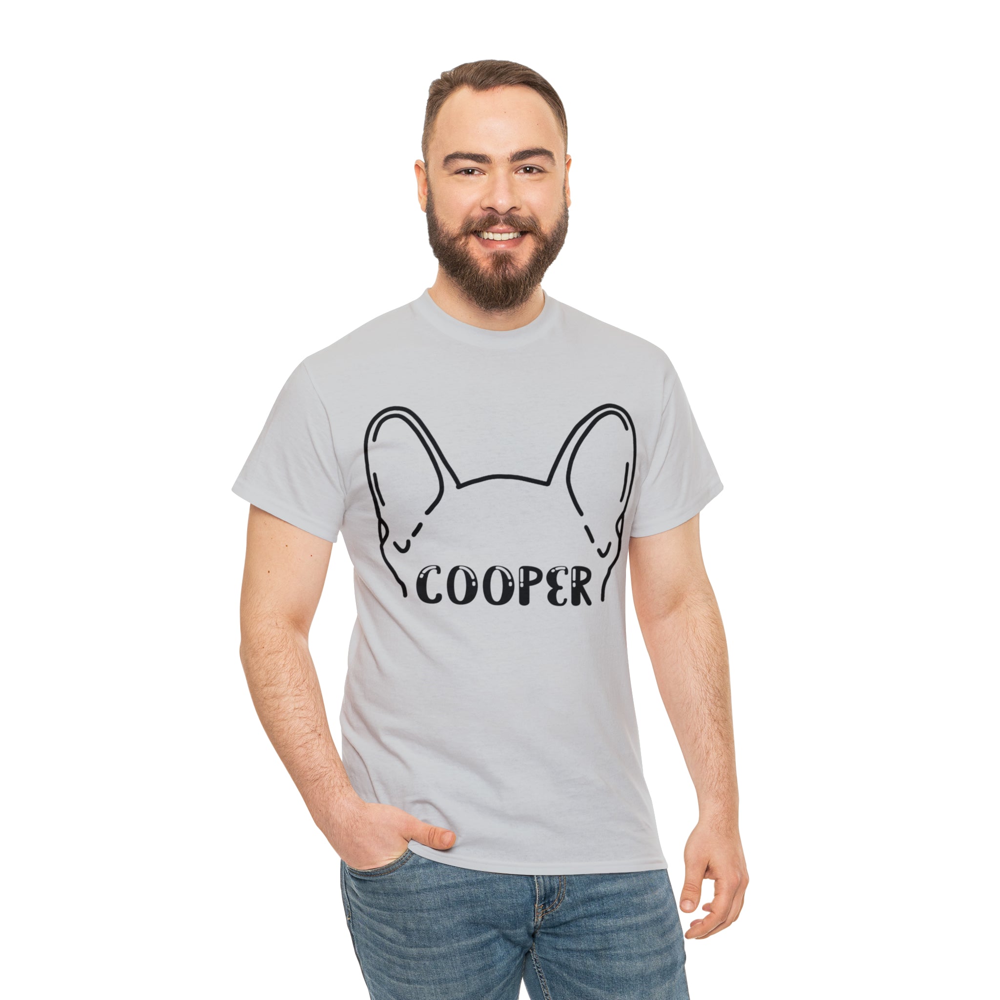 Comfortable My Frenchie - Custom Unisex Cotton T-shirt for Fashion