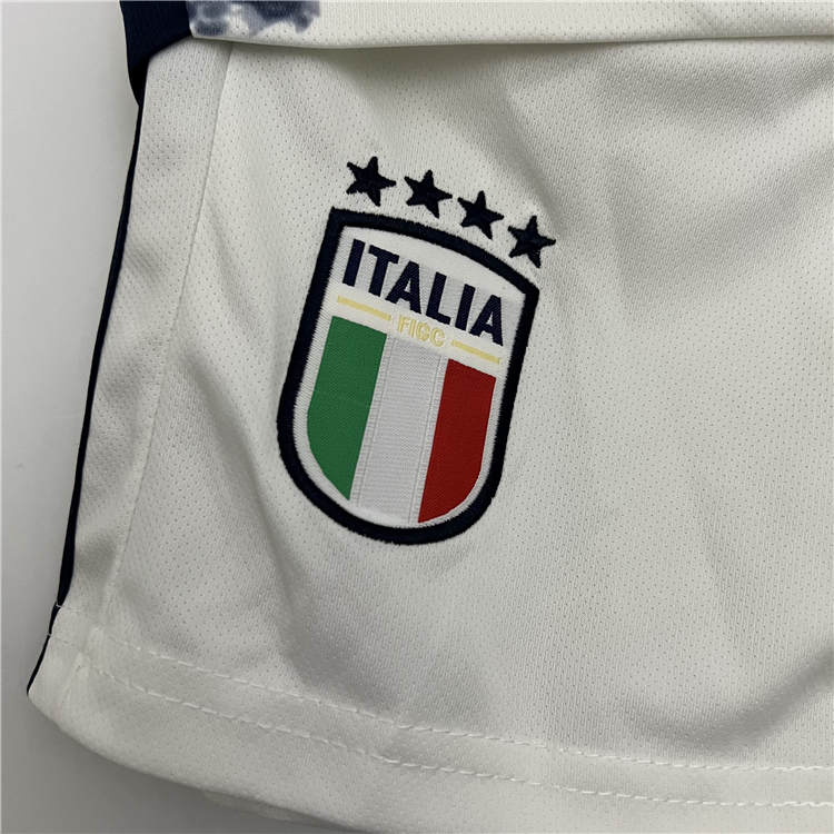 Kids Italy 2023 Away White Soccer Kit ShirtShorts - Official Replica