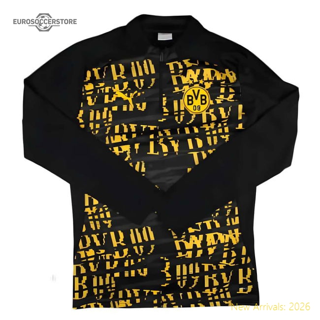 2024-2025 Borussia Dortmund Prematch 14 Zip Top (black)