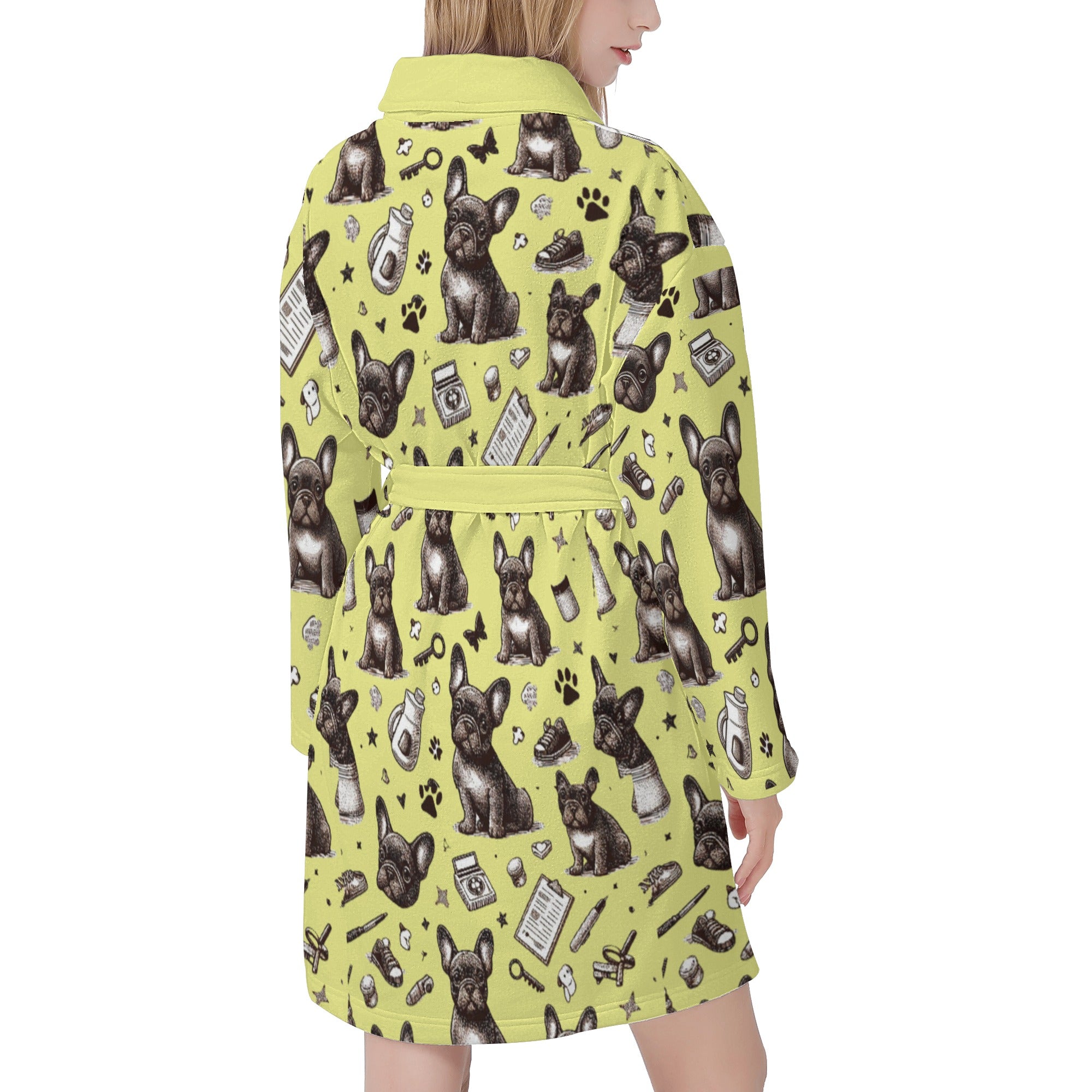 Ivy - French Bulldog Women Bathrobe Summer Wear | Durable Build