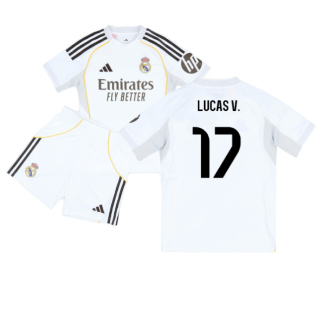 Performance 2025-2026 Real Madrid Home Youth Kit (Lucas V. 17)