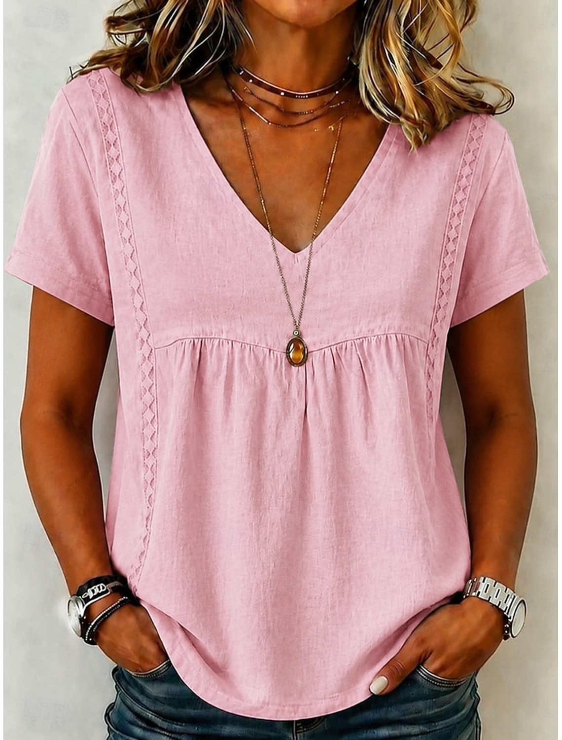 Women's T Shirt Embroidered Floral Graphic Fashion Short Sleeve Crew Neck Long Tops Casual Beach White Summer Spring