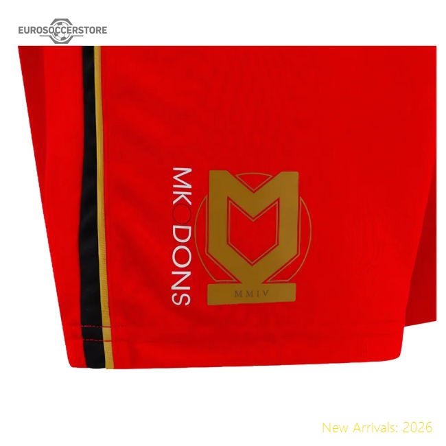 2024-2025 MK Dons Away Shorts (Red) - Kids