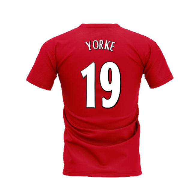 Premium Quality Licensed Football Retro Shirt T Shirt Red Yorke #1...