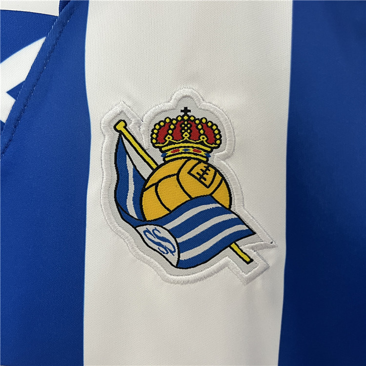 Premium Quality Kids Real Sociedad 2425 Home Football Kit ShirtShorts