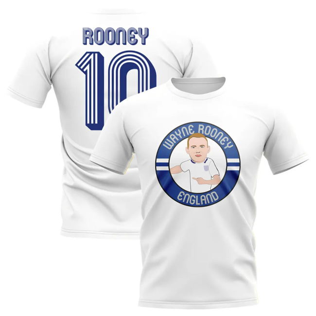 Authentic Wayne Rooney England Jersey World Player Euro Athletic
