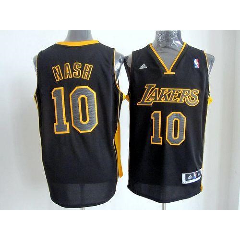 Cost-Effective Men's Lakers #10 Steve Black Basketball Jersey